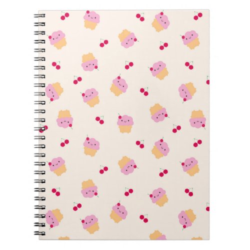 Cute Cupcakes  Cherries Notebook