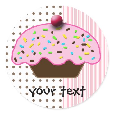 Cute Cupcakes Classic Round Sticker