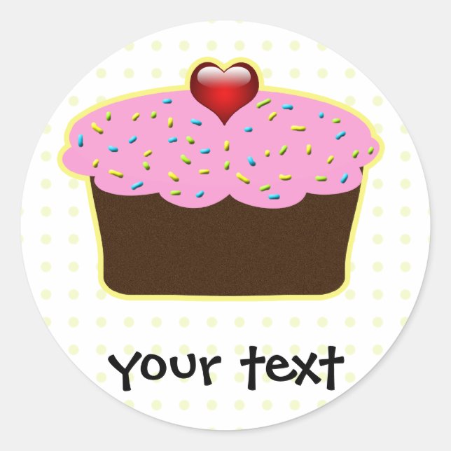 Cute Cupcakes Classic Round Sticker (Front)