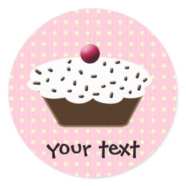 Cute Cupcakes Classic Round Sticker