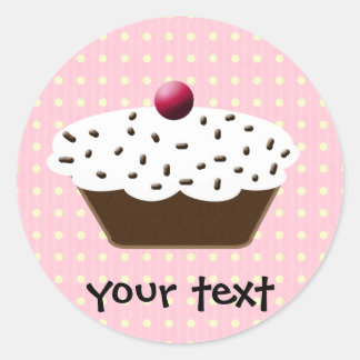 Cute Cupcakes Classic Round Sticker