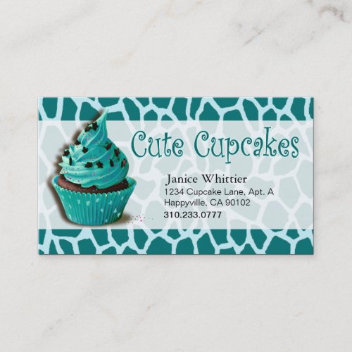 Cute Cupcakes: Confections Fancy Desserts Pastries Business Card Template
