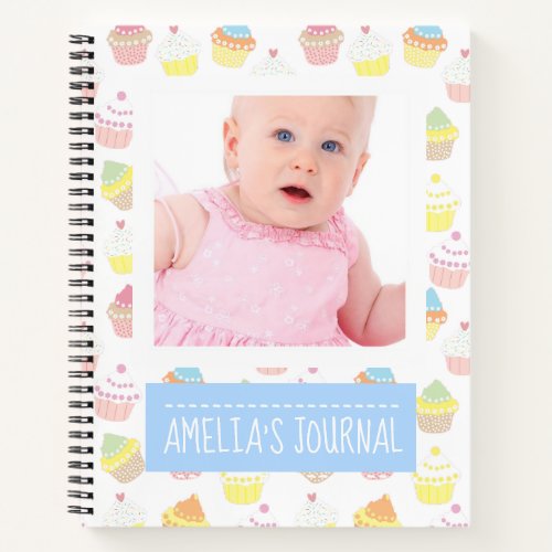Cute Cupcakes Custom Baby Photo Journal
