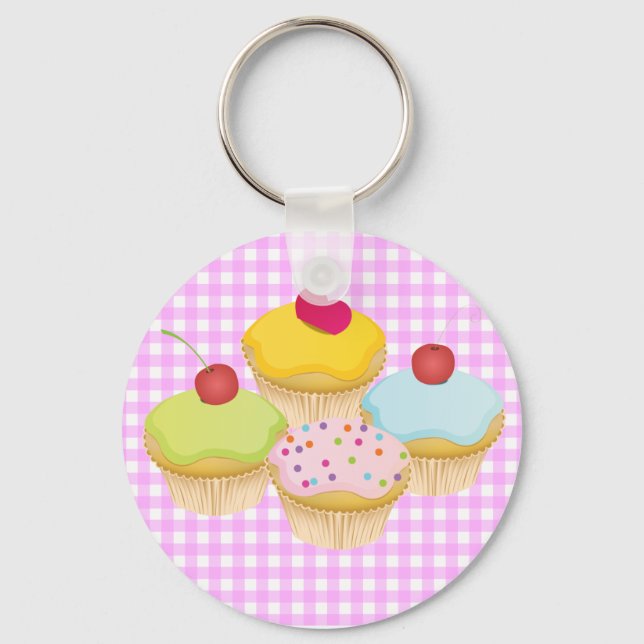Cute Cupcakes Keychain (Front)
