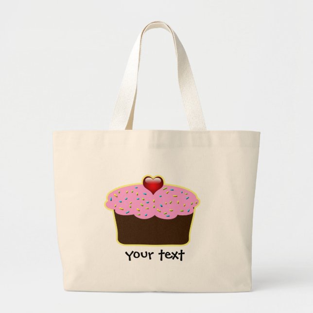 Cute Cupcakes Large Tote Bag (Front)