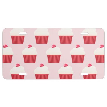Cute Cupcakes pattern License Plate