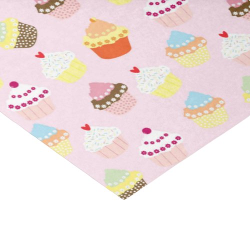 Cute Cupcakes Pattern Pastel Pink Tissue Paper