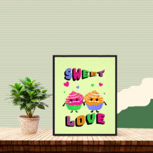 Cute cupcakes photo print