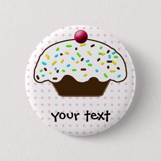 Cute Cupcakes Pinback Button (Front)