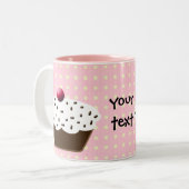 Cute Cupcakes Two-Tone Coffee Mug (Front Left)