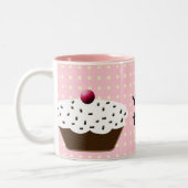 Cute Cupcakes Two-Tone Coffee Mug (Left)