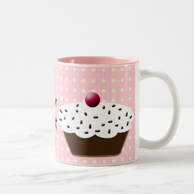 Cute Cupcakes Two-Tone Coffee Mug (Right)