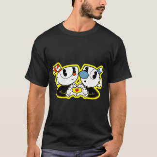 Cute Cuphead and Mugman Premium T-Shirt