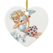 Cute Cupid Angel with Love Arrow by Al Rio