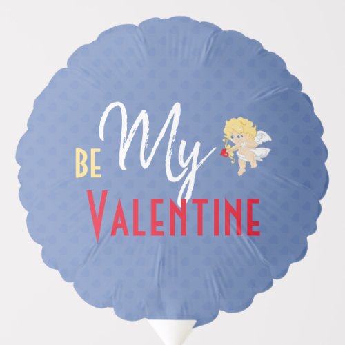 Cute Cupid Be My Valentine Red Arrow Personalized Balloon