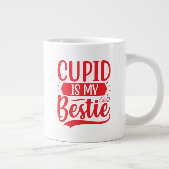 Cute Cupid Bestie Love Design-64504 Giant Coffee Mug (Right)