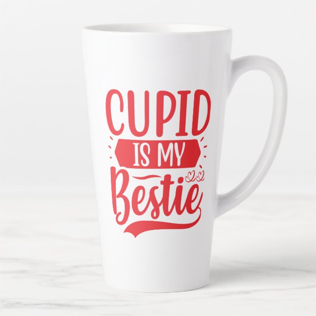 Cute Cupid Bestie Love Design-64504 Latte Mug (Right)
