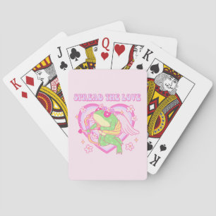Cute Cupid Frog - Spread the Love Poker Cards