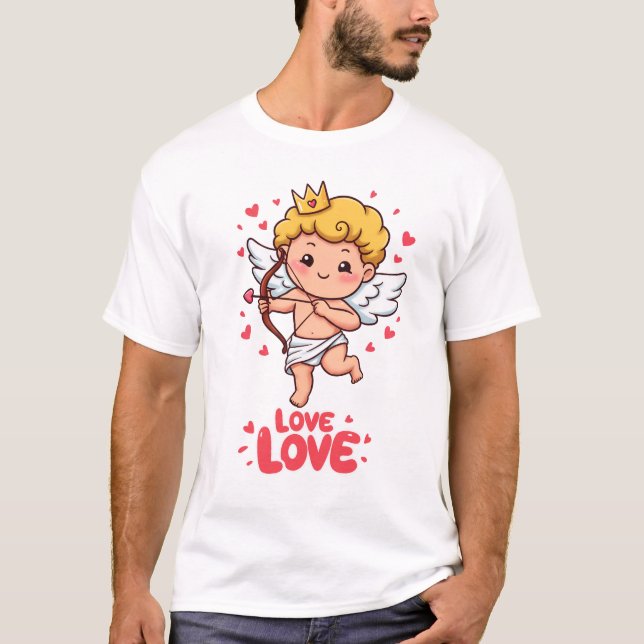 Cute Cupid Love  T-Shirt (Front)