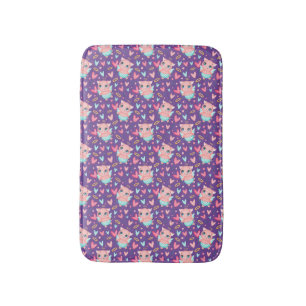 Cute Cupid Pig Whit Hearts Pattern Bath Mat