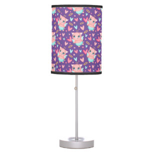 Cute Cupid Pig Whit Hearts Pattern Table Lamp