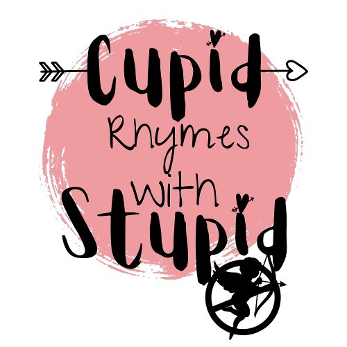 Cute Cupid Rhymes With Stupid Text Cherub  T_Shirt