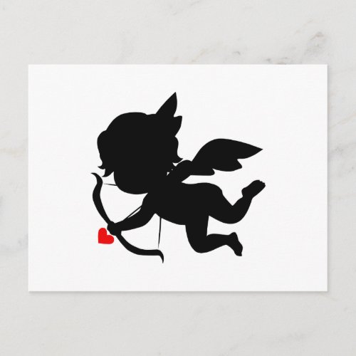 Cute Cupid Silhouette Postcard