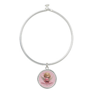 Cute Cupid University Bubblegum Angel Aesthetic Bangle Bracelet