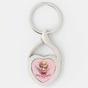 Cute Cupid University Bubblegum Angel Aesthetic Keychain