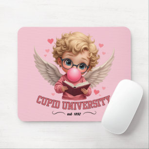 Cute Cupid University Bubblegum Angel Aesthetic Mouse Pad