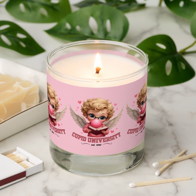 Cute Cupid University Bubblegum Angel Aesthetic Scented Candle (Lit)