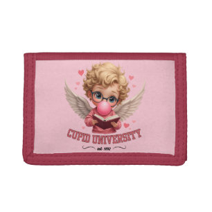 Cute Cupid University Bubblegum Angel Aesthetic Tri-fold Wallet
