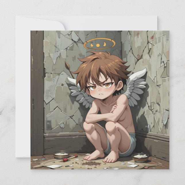 Cute Cupid valentine´s uninspired Invitation (Front)