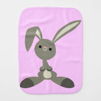 Cute Curious Cartoon Rabbit Burp Cloth