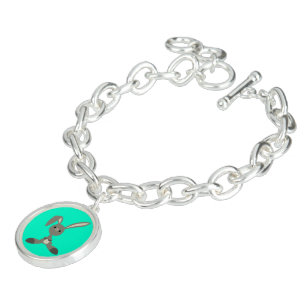 Cute Curious Cartoon Rabbit Charm Bracelet