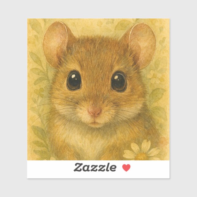 Cute curious little mouse  sticker (Sheet)