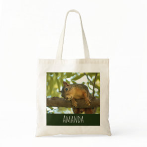 Cute Curious Squirrel Nature Photography Tote Bag