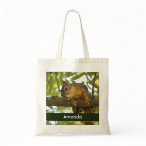 Cute Curious Squirrel Nature Photography Tote Bag