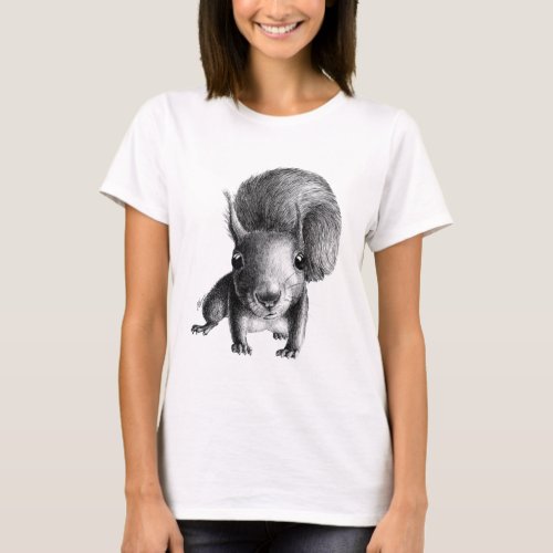 Cute Curious Squirrel T_Shirt