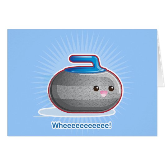 Cute Curling Stone Cards (Front Horizontal)