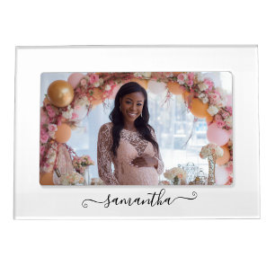 Cute Curly Signature Name Magnetic Frame
