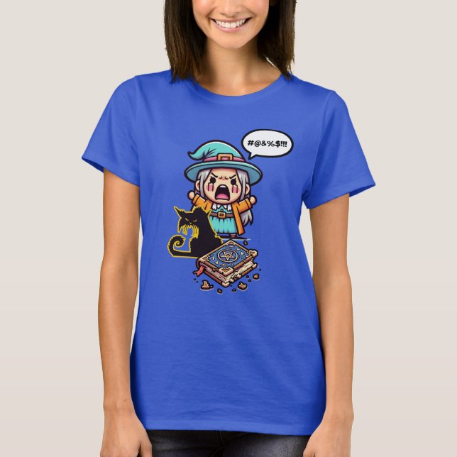 Cute Cursing Witch T-Shirt (Front)