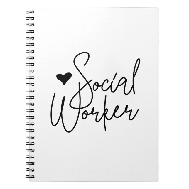 Cute Cursive Social Worker Notebook (Front)