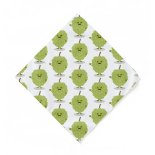 Cute custard apple cherimoya cartoon  bandana