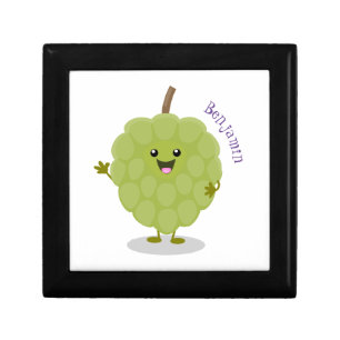 Cute custard apple cherimoya cartoon gift box