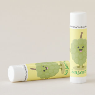 Cute custard apple cherimoya cartoon lip balm