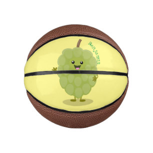 Cute custard apple cherimoya cartoon mini basketball