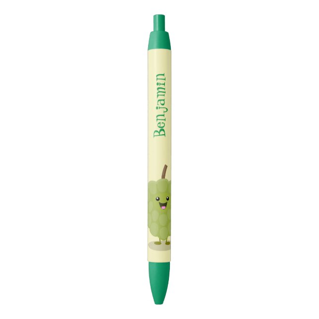 Cute custard apple cherimoya cartoon  pen (Front Vertical)