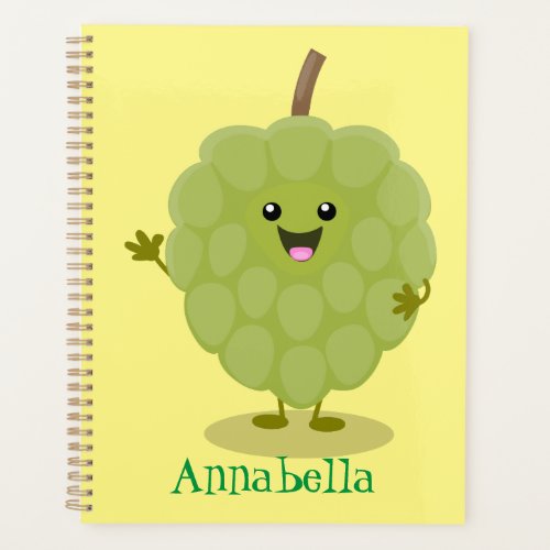 Cute custard apple cherimoya cartoon planner