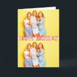 Cute Custom 2-photos Template Birthday Card<br><div class="desc">This super cute birthday card features a template for your two favorite birthday celebration photos. This birthday greeting would be ideal for friends,  family,  classmates and co-workers. Any truly wonderful memory would be appropriate.</div>